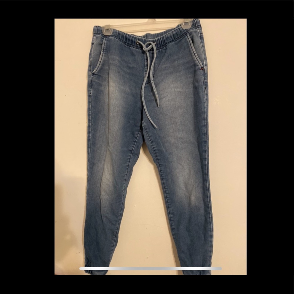 Drawstring Denim Joggers